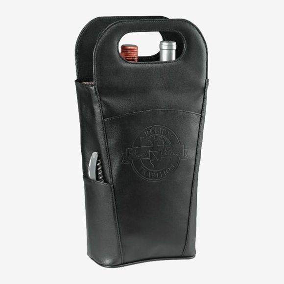 Leeds Other - LEEDS Faux Leather Insulated Wine Bottle Travel Tote
